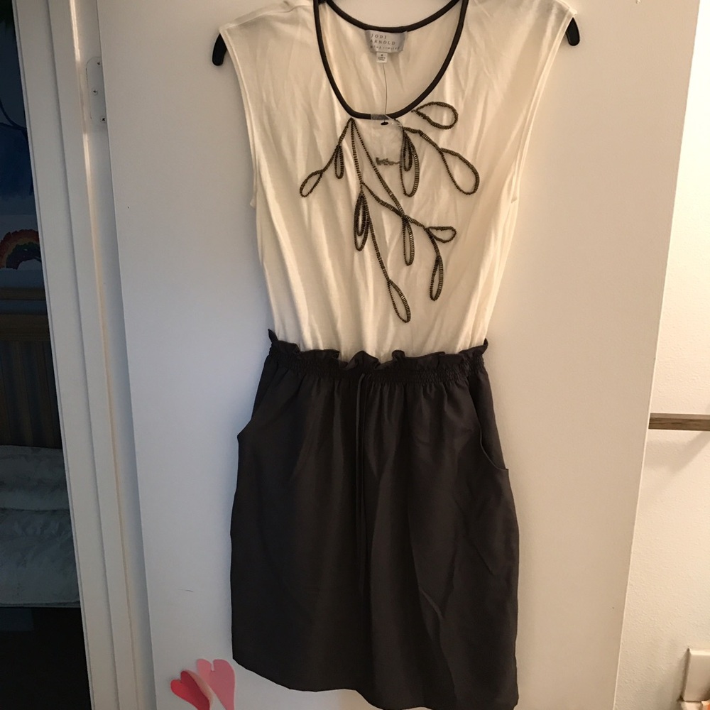 Elegant Black and White Dress